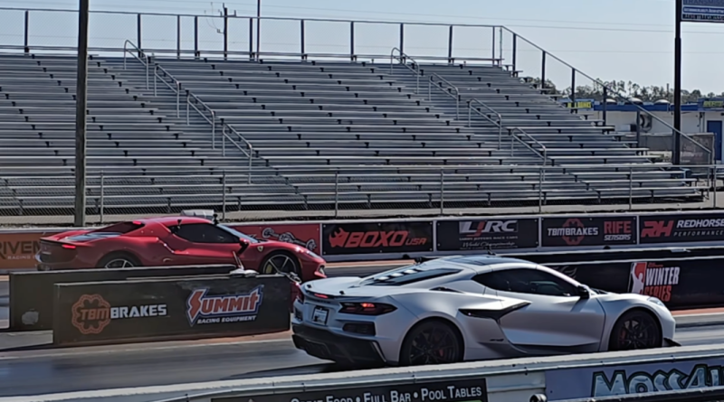 Corvette ZR1 vs Ferrari 296 Drag Race Makes Price Gap Hard to Ignore