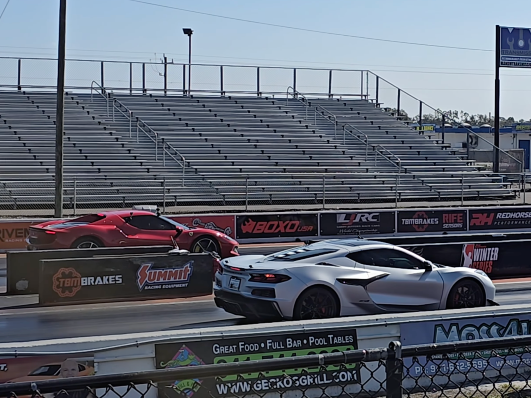 Corvette ZR1 vs Ferrari 296 Drag Race Makes Price Gap Hard to Ignore