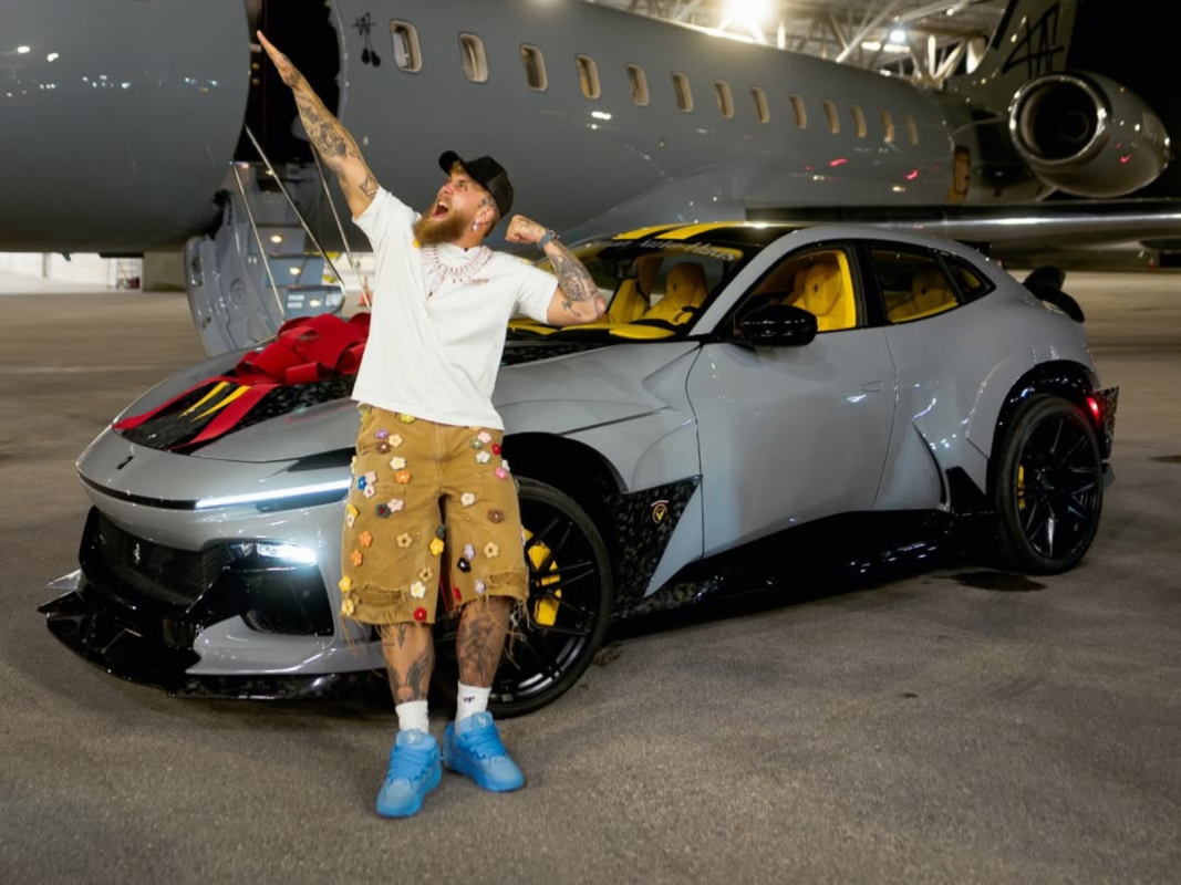 Jake Paul Takes Delivery of a Wild, One-Off Widebody Ferrari Purosangue With a Starry Headliner