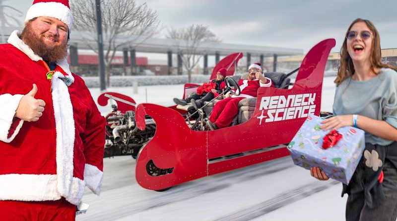 Westin Champlin Built a V8 Powered Sleigh to Deliver Presents! Santa Might Have Some Competition!