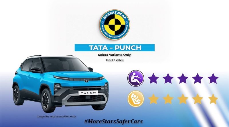 2026 Tata Punch Scores 5 Star Bharat NCAP Safety Rating