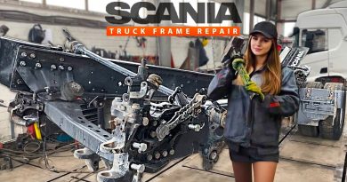 Big Truck Frame Repair: This Scania Truck Is Totaled. Can This Frame Be Straightened Out And The Truck Repaired?