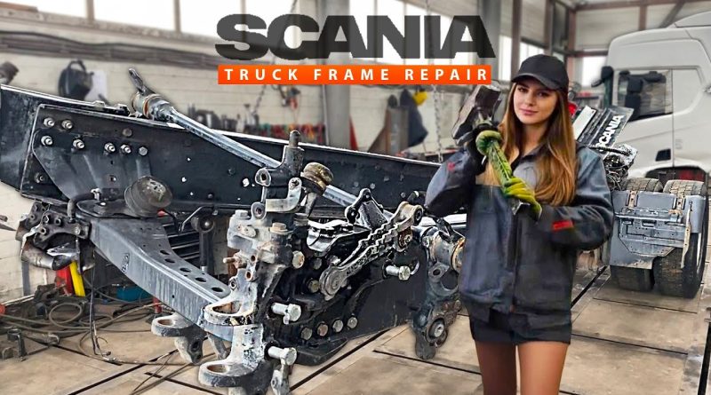 Big Truck Frame Repair: This Scania Truck Is Totaled. Can This Frame Be Straightened Out And The Truck Repaired?