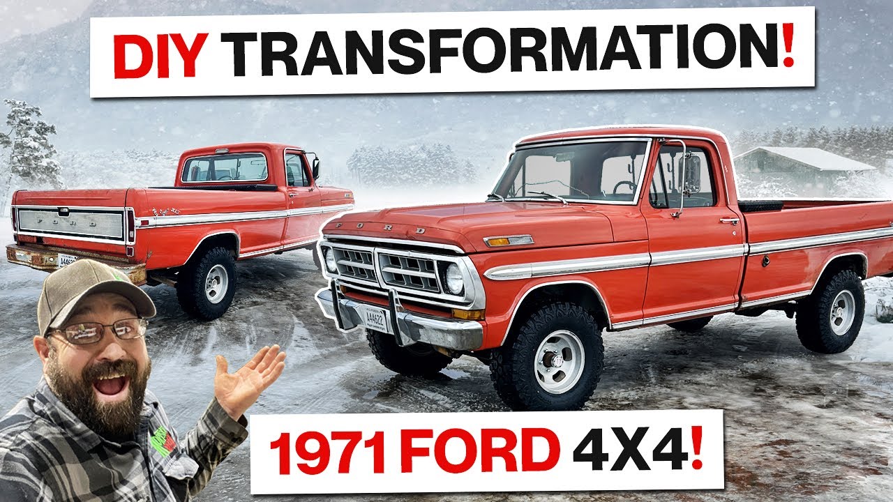 Budget Friendly 1971 Bumpside Ford F100 4WD Transformation! DIY Paint Revival And New Wheels And Tires!