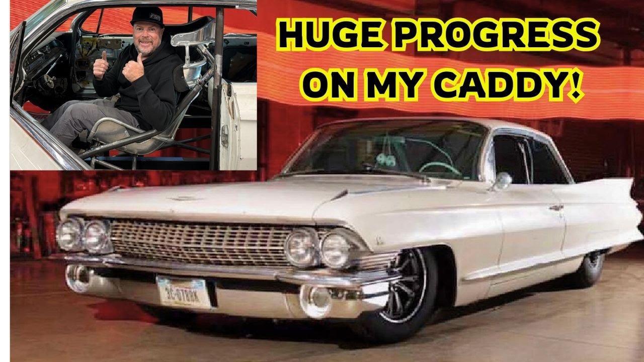 Finnegan’s Body-Dropped 1961 Caddy Coupe DeVille Got Custom Seats and More Rollcage Bars!