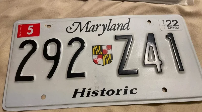 No More Camrys with Historic Plates in Maryland