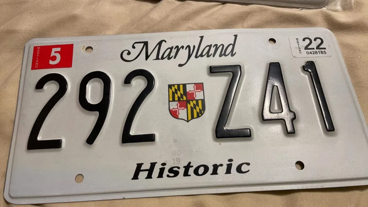 No More Camrys with Historic Plates in Maryland