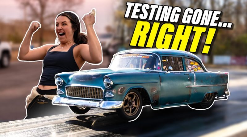 She KNEW the ’55 Had It In It ! Sick Week Testing, While Sick, At Centerville Dragway in Arkansas Proves Aero Isn’t Everything